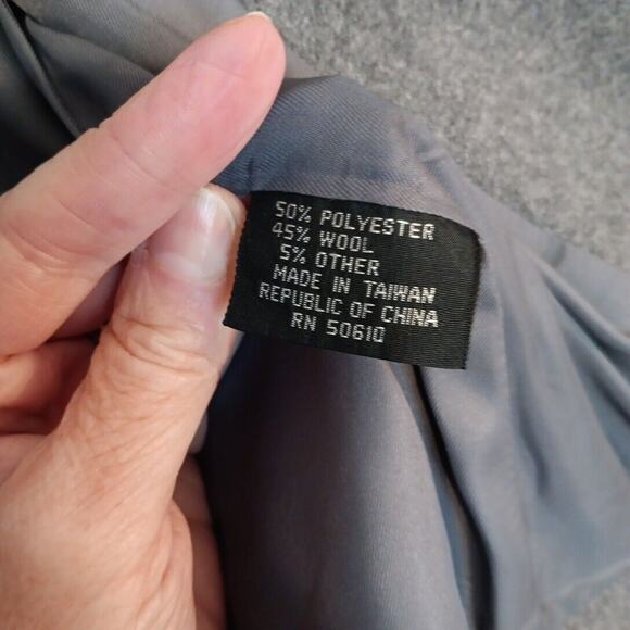 Sasson Paris New York Gray Polyester Wool Open Women's Blazer Jacket Vtg Sz 8/9 - Picture 10 of 10